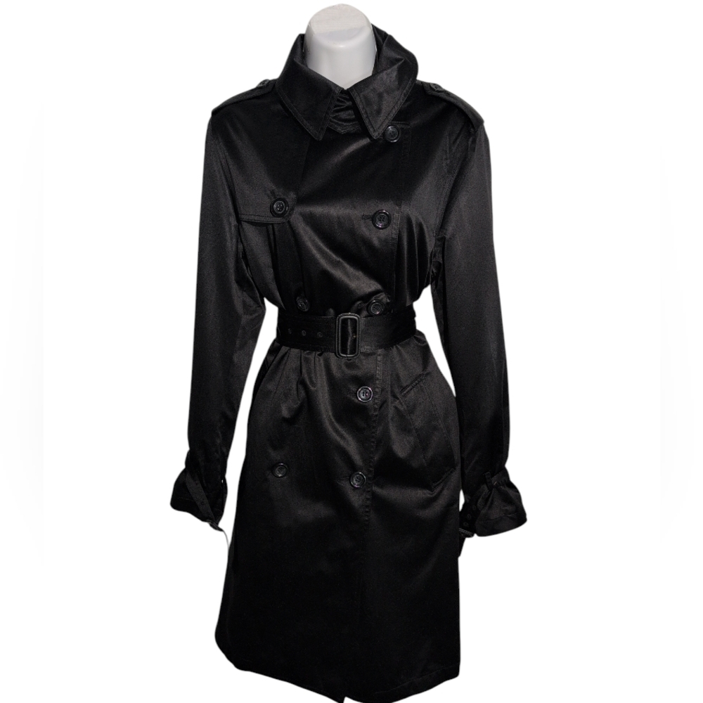 Dana Buchman Black Trench Coat